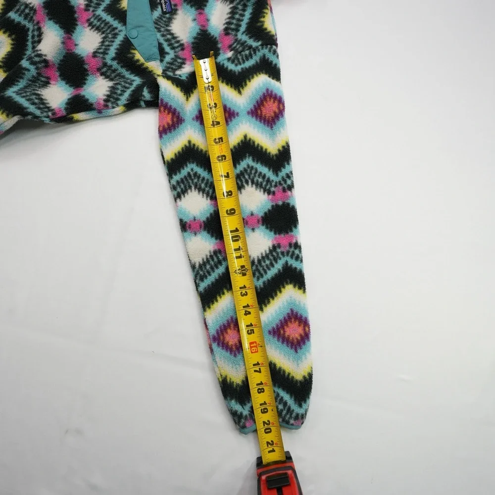 PATAGONIA Synchilla Snap-T Timber Twist Pullover‎ Girl's Size Large 12 Vtg